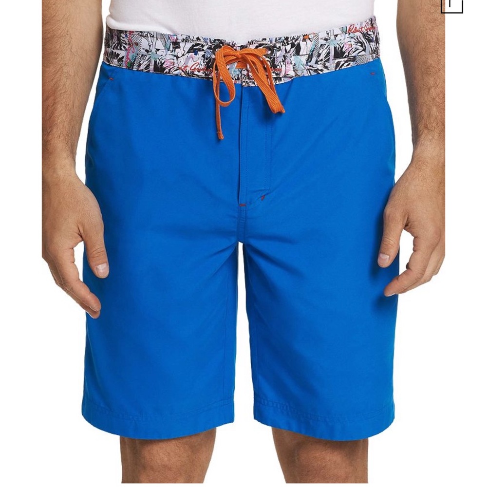 NWOT - ROBERT GRAHAM CAPTAIN GOOD SWIM TRUNKS IN COBALT - Picture 1 of 2